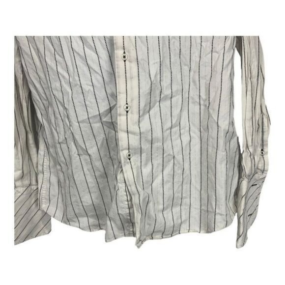J. Ferrar Mens Size XL Modern Fit Long Sleeve Striped Dress Shirt 100% Cotton - Picture 9 of 10